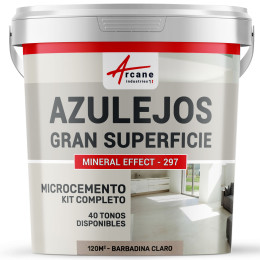 KIT DE MICROCEMENTO PARA AZULEJOS EN GRAN SUPERFICIE - Barbadina Claro - 120 m² (en 2 capas)