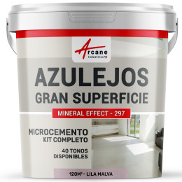 KIT DE MICROCEMENTO PARA AZULEJOS EN GRAN SUPERFICIE - Lila Malva - 120 m² (en 2 capas)