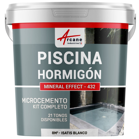 Kit de Hormigón Piscinas de Hormigón - Revestimiento Impermeable de Alta Resistencia para PISCINA - Isatis Blanco - 8 m²