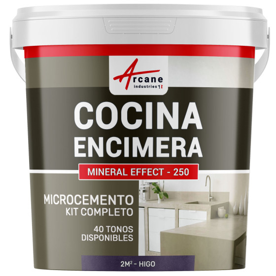 Hormigón Pulido para Cocina: Encimera - Revestimiento de Pared - Higo - 2 m² (en 2 capas)