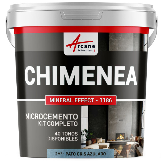 Kit de Hormigón Pulido para Chimenea - Pato Gris Azulado - 2 m² (en 2 capas)