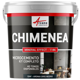 Kit de Hormigón Pulido para Chimenea - Aronia Gris Negro - 10 m² (para 2 capas)