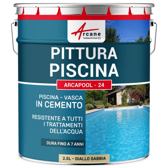 Vernice per Piscina  - ARCAPOOL - 24 2.5 L Giallo sabbia - RAL 1002