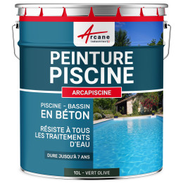 Peinture piscine béton  - ARCAPISCINE-10L-Vert-olive-ral-6003-Aspect / Couleur