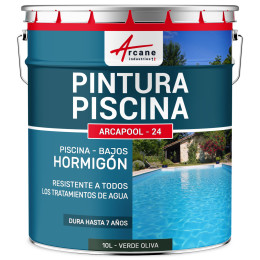 Pintura para Piscina de Hormigón ARCAPOOL Verde Oliva RAL 6003 10 L