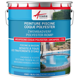 Polyurethaan Zwembadverf voor Polyester Schalen, Beton Witte - ARCAPOOL POLYESTER