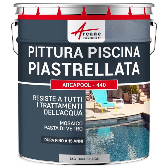 Pittura per Piastrelle Piscina per Piscine Piastrellate 5 kg  Grigio luce - RAL 7035