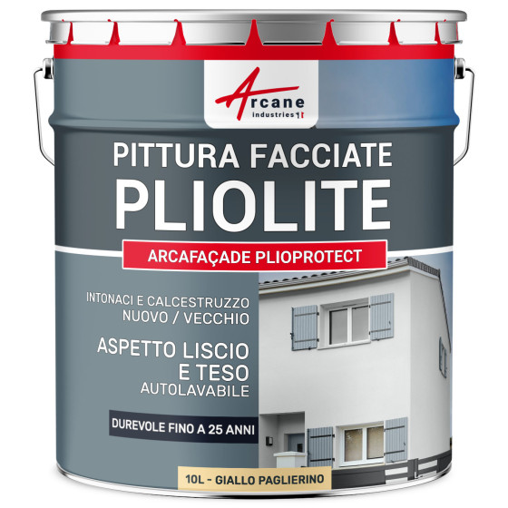 ARCAFAÇADE PLIOPROTECT 10 L (+ o - 80 m² in 1 strato) Giallo Paglierino - RAL 085 90 30