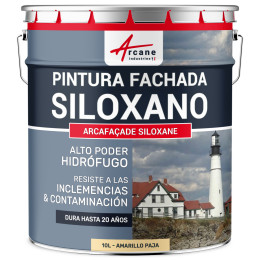 Pintura Siloxano ARCAFAÇADE SILOXANO Amarillo Paja RAL 085 90 30 10 L (+ o 60 m² en 1 capa)