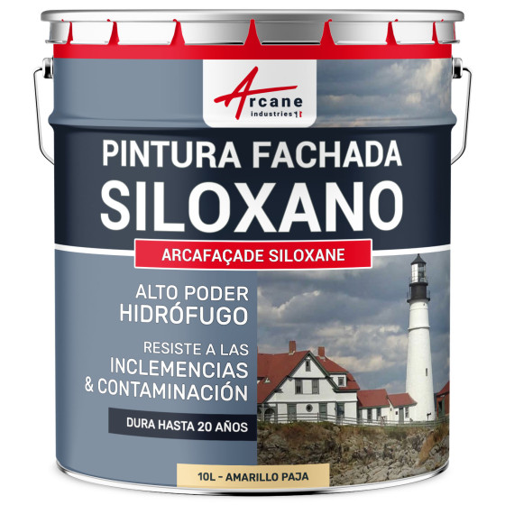 Pintura Siloxano ARCAFAÇADE SILOXANO Amarillo Paja RAL 085 90 30 10 L (+ o 60 m² en 1 capa) Pintura Siloxano ARCAFAÇADE SILOXANO Amarillo Paja RAL 085 90 30 10 L (+ o 60 m² en 1 capa)