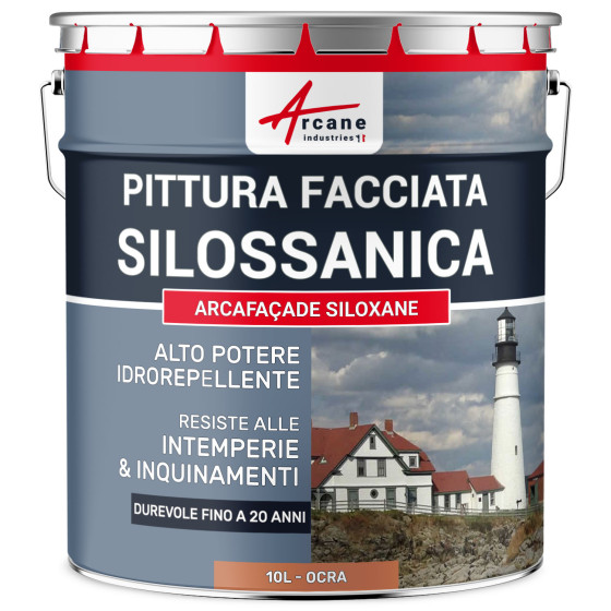 ARCAFAÇADE SILOXANE 10 L (+ o - 60 m² in 1 strato) Ocra - RAL 050 60 40 ARCAFAÇADE SILOXANE 10 L (+ o - 60 m² in 1 strato) Ocra - RAL 050 60 40