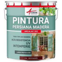 Pintura para contraventanas de madera Arcalaque 202 2.5 L Rojo Marrón RAL 3011