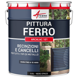 Vernice Metallo - ARCALAC 101 0.5 L Nero Opaco - RAL 9005