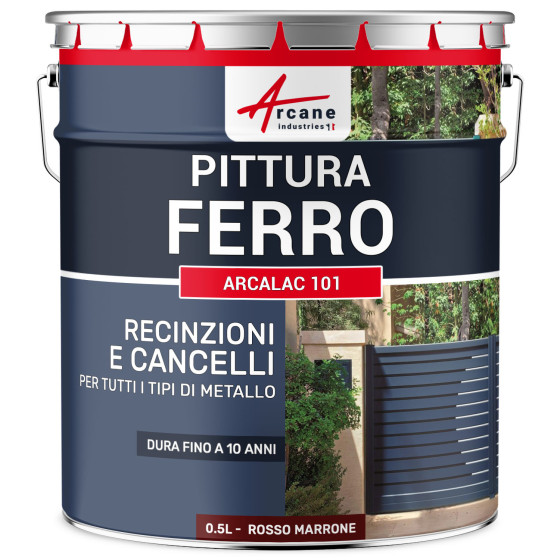 Vernice Metallo - ARCALAC 101 0.5 L Rosso Marrone - Ral 3011 Vernice Metallo - ARCALAC 101 0.5 L Rosso Marrone - Ral 3011