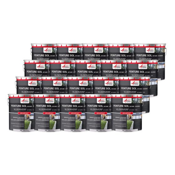 Bitumenverf / Teerverf: Harsverf voor asfalt 20x15kg gris