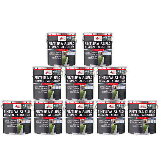 Pintura bituminosa y de alquitrán resina de suelo para asfalto Gris 10 x 15 kg