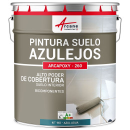 Pintura para Suelo de Baldosas Resina epoxi Arcapoxy 1 kg (hasta 5 m² en 2 capas) RAL 5021 Azul Agua