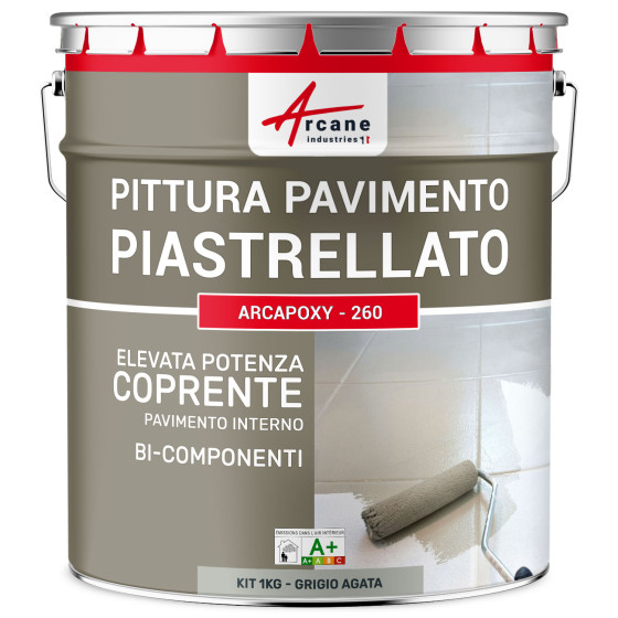 Vernice Pavimenti Piastrellati -Arcapoxy Pavimento Piastrellato 1 kg RAL 7038 - Grigio Agata Vernice Pavimenti Piastrellati -Arcapoxy Pavimento Piastrellato 1 kg RAL 7038 - Grigio Agata