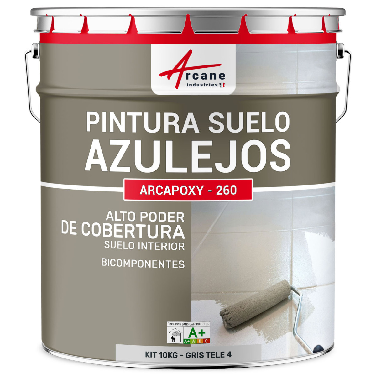Pintura Suelo Azulejos Gris Resina Suelo Alicatado Maison Etanche