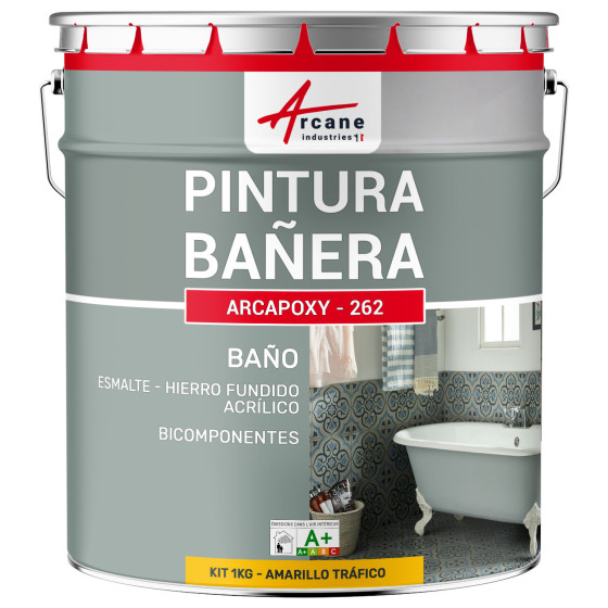 Resina para renovación de bañeras - esmaltes de baño ARCAPOXY BAÑERA Amarillo tráfico RAL 1023 1 kg (hasta 3 m² en 2 capas) Resina para renovación de bañeras - esmaltes de baño ARCAPOXY BAÑERA Amarillo tráfico RAL 1023 1 kg (hasta 3 m² en 2 capas)