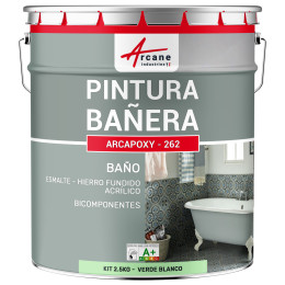 Resina para renovación de bañeras - esmaltes de baño ARCAPOXY BAÑERA 2.5 kg (hasta 8 m² en 2 capas) Ral 6019 Verde Blanco