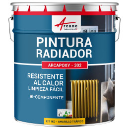 Pintura para radiadores / calefacción ARCAPOXY RADIADORES Amarillo tráfico RAL 1023 1 kg (hasta 5 m² en 2 capas)