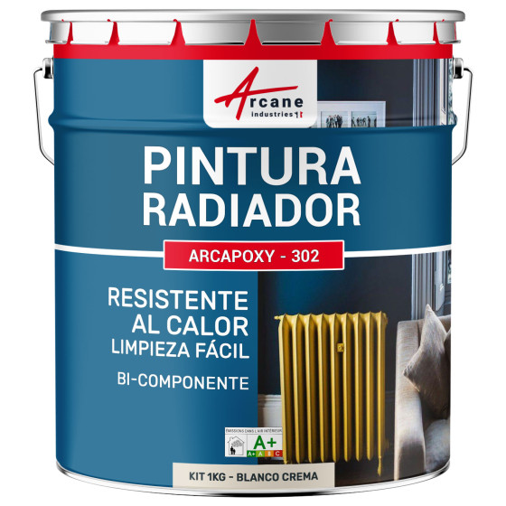 Pintura para radiadores / calefacción ARCAPOXY RADIADORES RAL 9001 Blanco Crema 1 kg (hasta 5 m² en 2 capas)