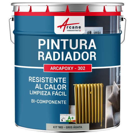 Pintura para radiadores / calefacción ARCAPOXY RADIADORES RAL 7038 Gris Ágata 1 kg (hasta 5 m² en 2 capas)
