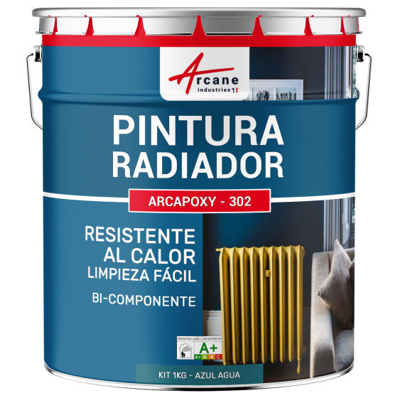 Pintura para radiadores / calefacción ARCAPOXY RADIADORES 1 kg (hasta 5 m² en 2 capas) RAL 5021 Azul Agua