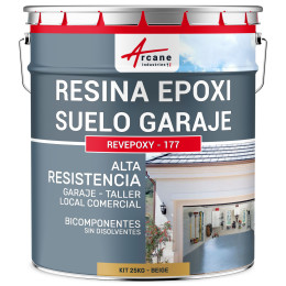Resina para suelo de garaje / Pintura epoxi para suelo: REVEPOXY GARAJE25 kg (hasta 80 m² en 2 capas)