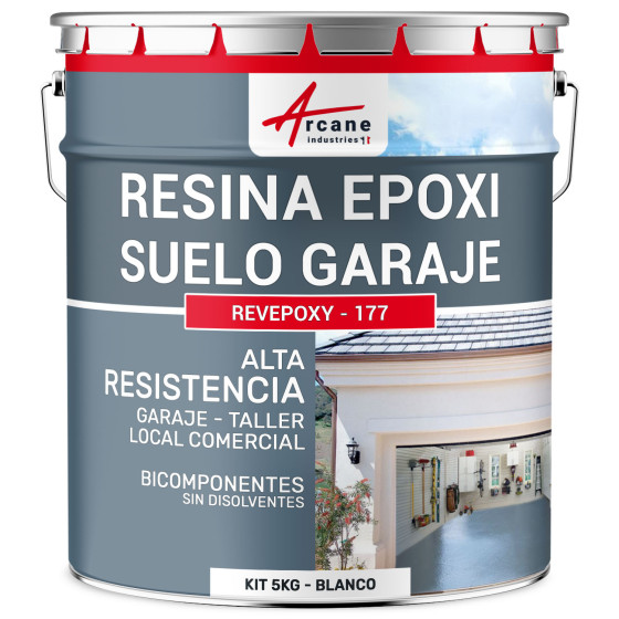 Resina para suelo de garaje / Pintura epoxi para suelo: REVEPOXY GARAJE5 kg (hasta 16 m² en 2 capas) Resina para suelo de garaje / Pintura epoxi para suelo: REVEPOXY GARAJE5 kg (hasta 16 m² en 2 capas)