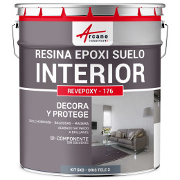 Pintura gris epoxi para suelo interior de cocina y baño | Maison Etanche