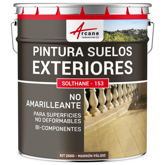 Pintura para Suelo de Hormigón Exterior SOLTHANE 25 kg Marrón Pálido RAL 8025