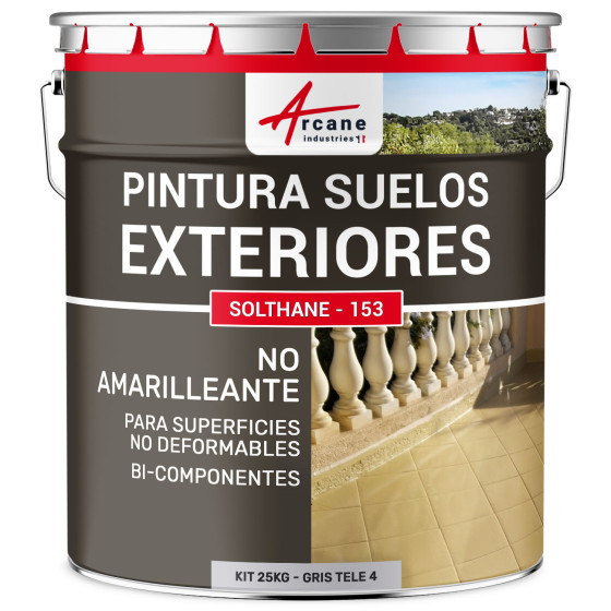 Pintura para Suelo de Hormigón Exterior SOLTHANE 25 kg Gris tele 4 RAL 7047 Pintura para Suelo de Hormigón Exterior SOLTHANE 25 kg Gris tele 4 RAL 7047