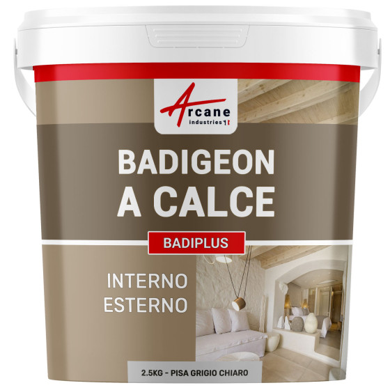 BADIPLUS 2.5 kg (fino a 12.5 m²) PISA Grigio Chiaro BADIPLUS 2.5 kg (fino a 12.5 m²) PISA Grigio Chiaro