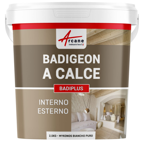 BADIPLUS 2.5 kg (fino a 12.5 m²) Mykonos Bianco Puro BADIPLUS 2.5 kg (fino a 12.5 m²) Mykonos Bianco Puro