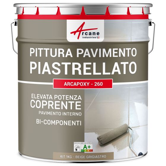 Arcapoxy Pavimento Piastrellato 1 kg (fino a 12.5 m² in 2 strati) RAL 1019 - Beige Grigiastro Arcapoxy Pavimento Piastrellato 1 kg (fino a 12.5 m² in 2 strati) RAL 1019 - Beige Grigiastro