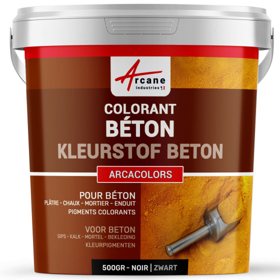 Cementkleurstof voor pleister. mortel en cement - ARCACOLORS Kleur:Zwart - 500 gr