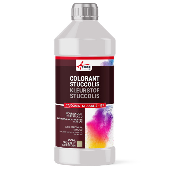 KLEURSTOF STUCCOLIS - kleurdosis voor Venetiaans stucwerkpleister Kleur:Beigegroen - 250 ml