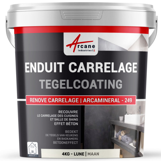 Muur- en vloertegelpasta voor badkamer en keuken - ARCAMINERAL -249 Kleur:Maan - 4 kg (ongeveer 2.6 m²)