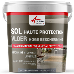 KIT BETON CIRE VLOER HOGE BESCHERMING Donkerflanelgrijs - 5 m² (in 2 lagen)