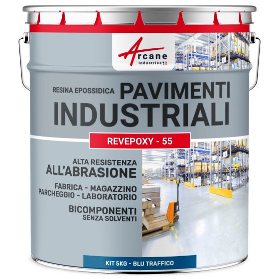 Vernice epossidica - REVEPOXY - 55 5 Kg (10 m² in 2 strati) - Blu segnaletica - RAL 5017