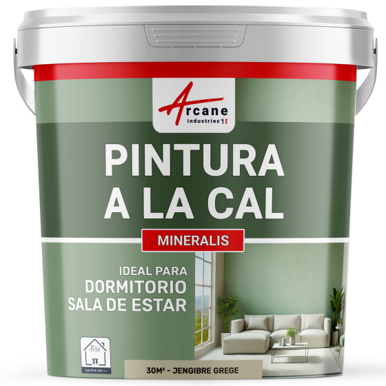 Pintura de Cal para Interior - MINERALIS Jengibre Greige - 30 m² (5 kg en 1 capa)