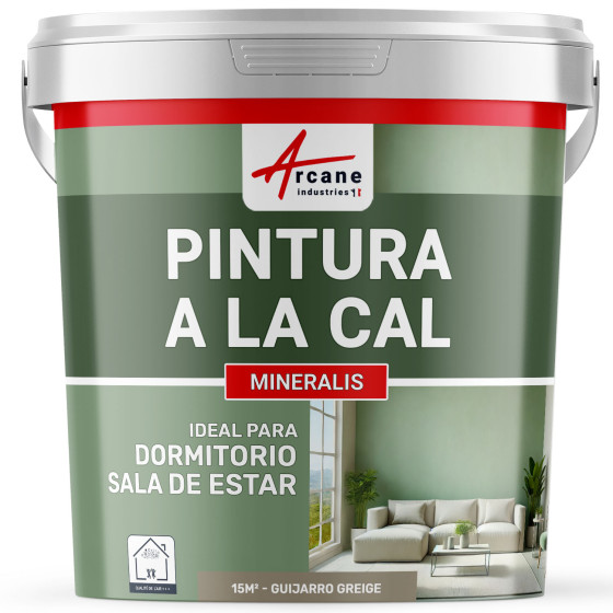 Pintura de Cal para Interior - MINERALIS Guijarro Grege - 15 m² (2.5 kg en 1 capa)