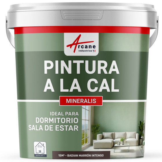 Pintura de Cal para Interior - MINERALIS Badian Marrón Intenso - 15 m² (2.5 kg en 1 capa)
