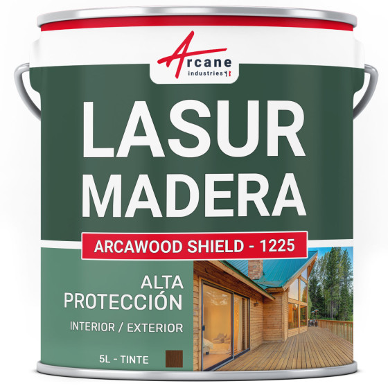 Barniz para madera exterior / interior ARCALASURE HYDRO 5 L - Nogal