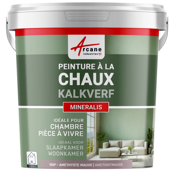 Natuurlijke Kalkverf voor Binnen - MINERALIS Amethistmauve - 15 m² (2.5 kg in 1 laag)