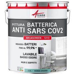 Pittura anti batterica verde. muro e soffitto: ARCASCREEN - 1213 2.5 L - Verde chiaro - RAL 6027