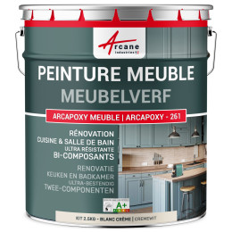 Meubelverf voor Keuken. Werkblad en Badkamer - ARCAPOXY -261 Crèmewit - RAL 9001 - 2.5 kg tot 30 m²