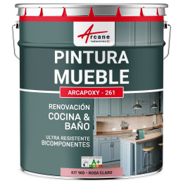 Pintura Rosa para Muebles de Cocina. encimeras y Baño - ARCAPOXY - 261 1 kg hasta 12 m²  - Rosa Claro - RAL 3015